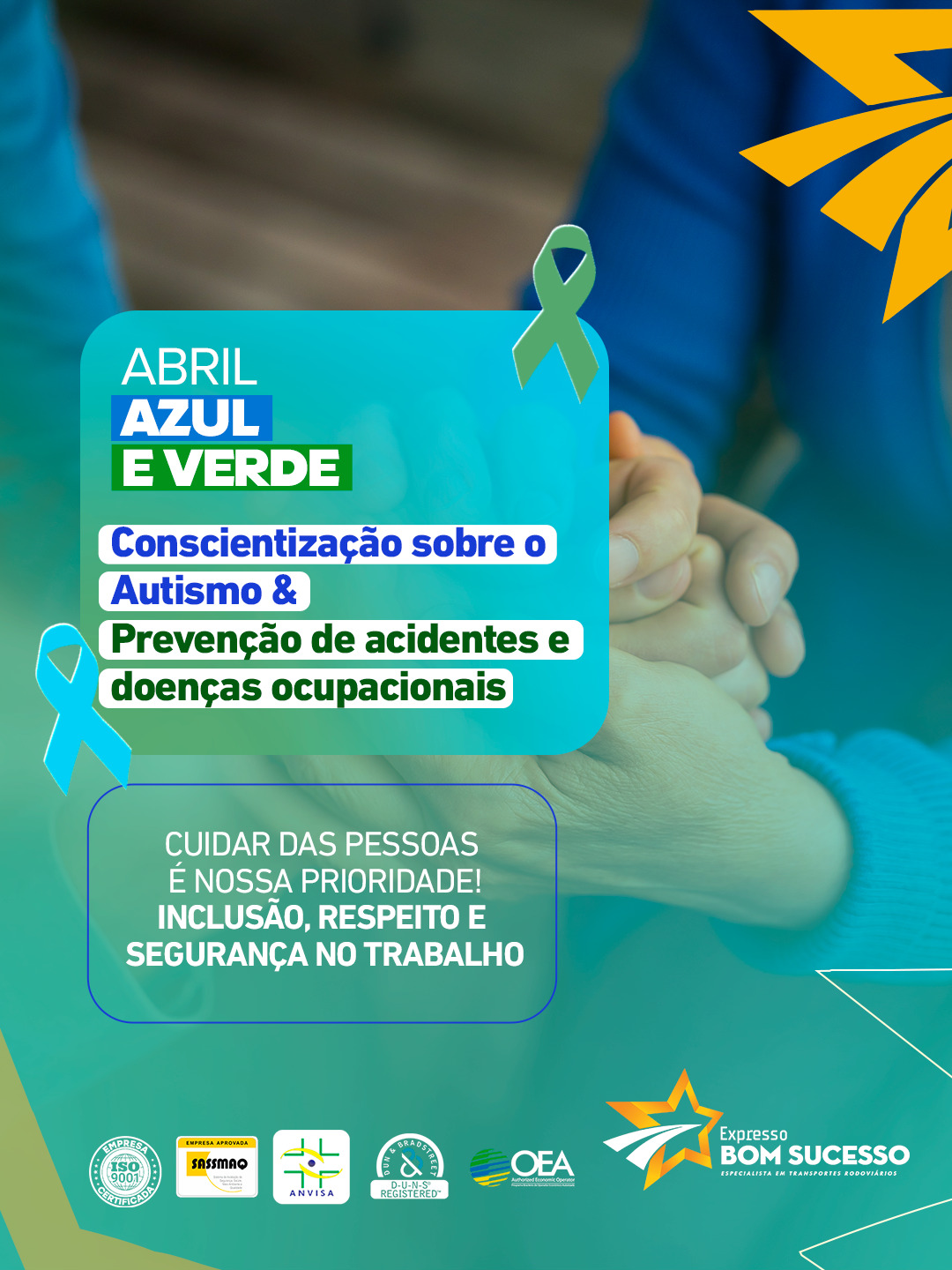 Abril Azul e Verde | Cuidar das pessoas é prioridade