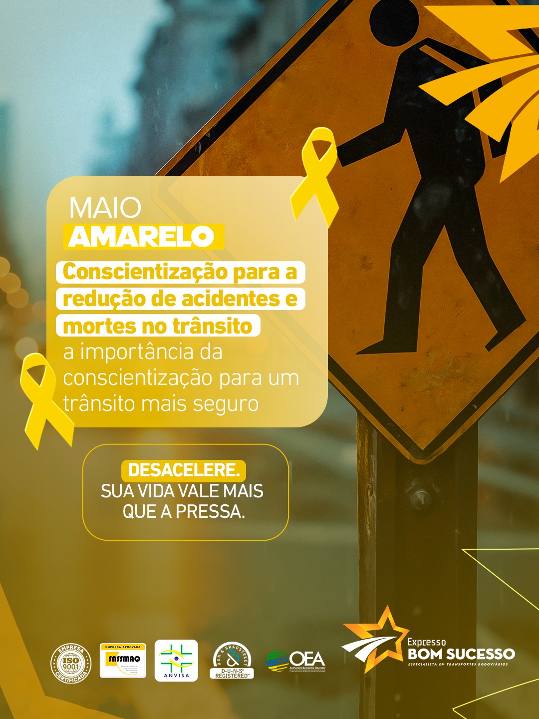 Campanha Maio Amarelo da Expresso Bom Sucesso
