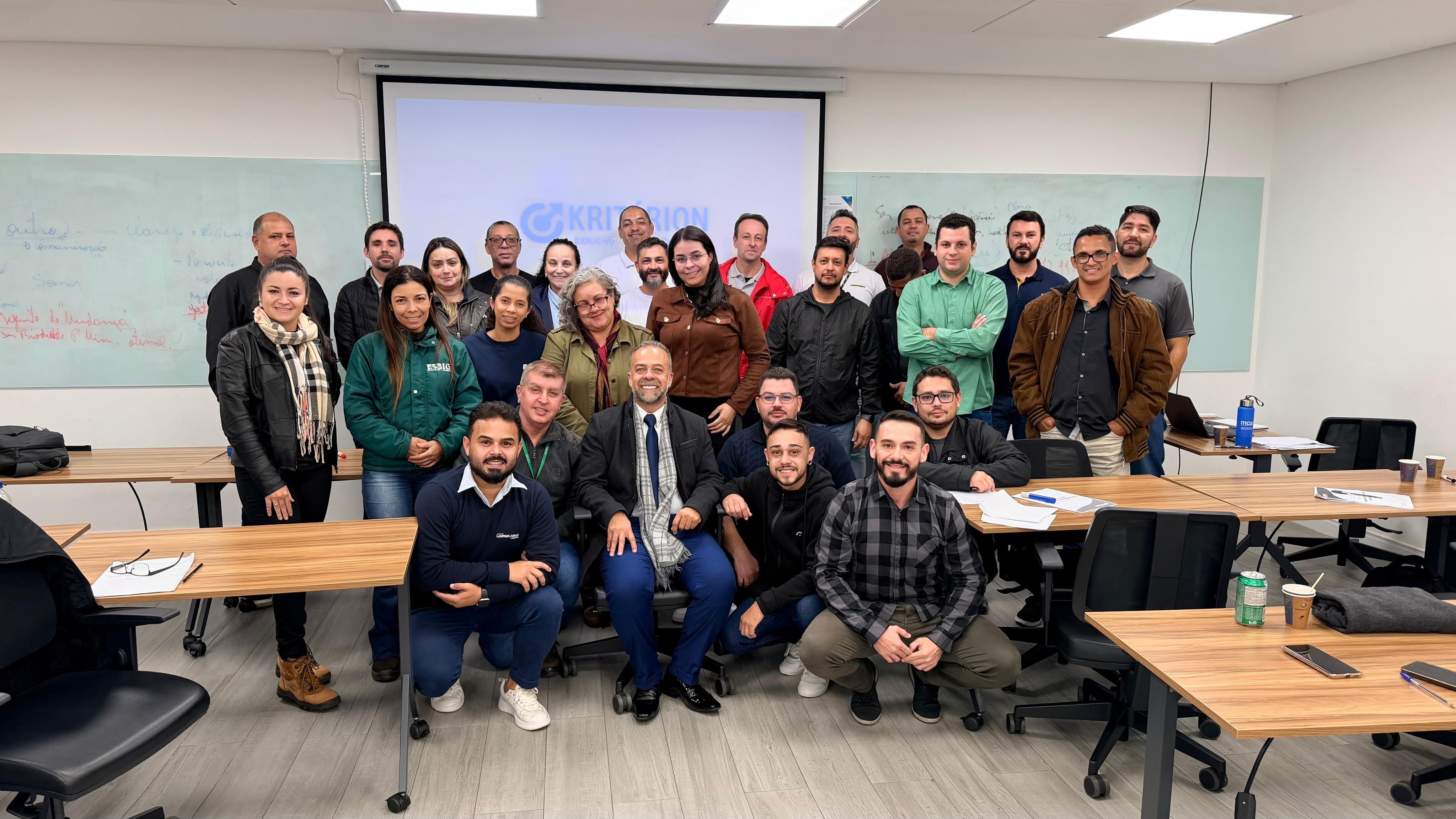 Participantes do Treinamento de Segurança Viária realizado na Klabin